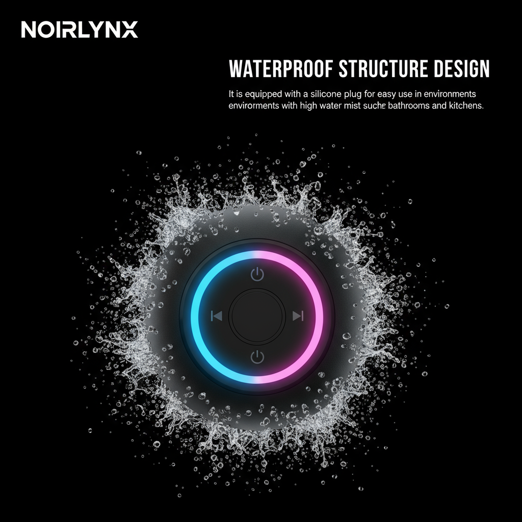 2025 NoirLynx Waterproof LED Bluetooth Speaker